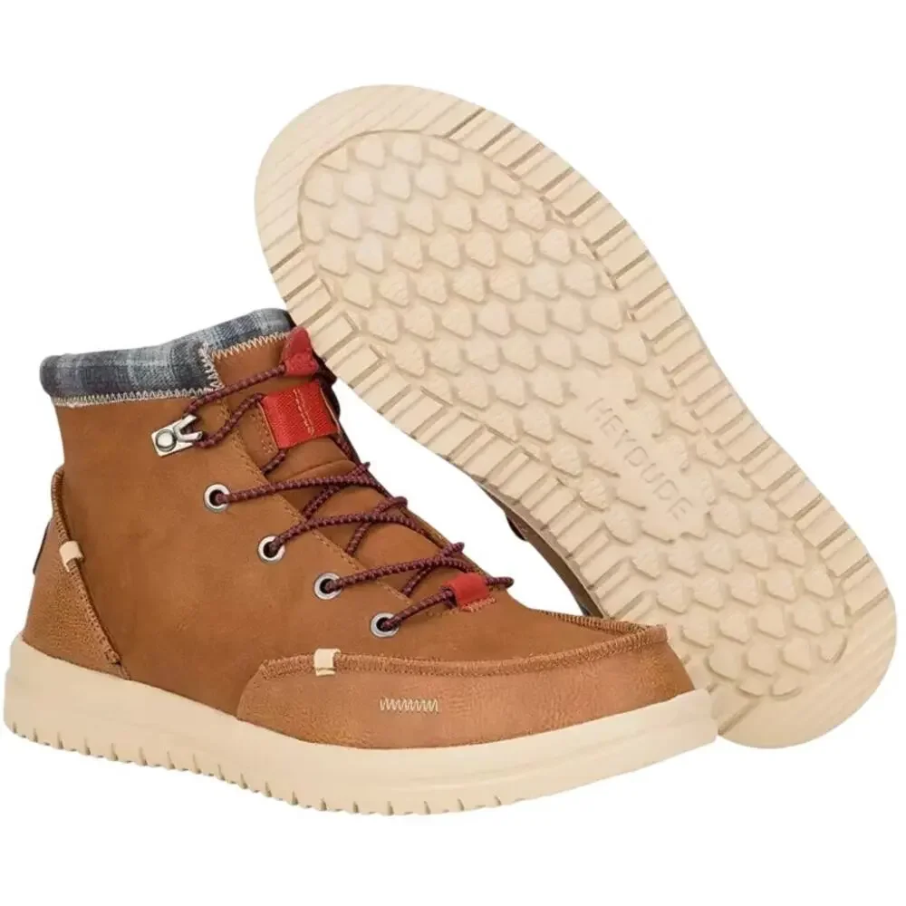 Hey Dude Mens Bradley Classic Ankle Boots US 15 EU 48 Brown Water Resistant NWOB